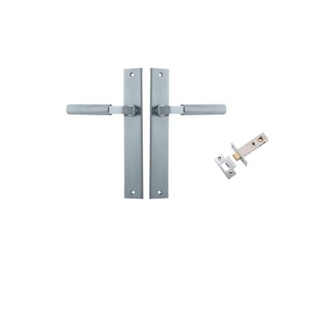Door TRA12252KPASS60 Lever Brunswick Knurled Rectangulr B/Chrome Passage Kit