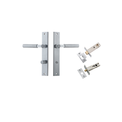Door TRA12252KPRIV60 Lever Brunswick Rectangular Privacy Brushed Chrome Kit