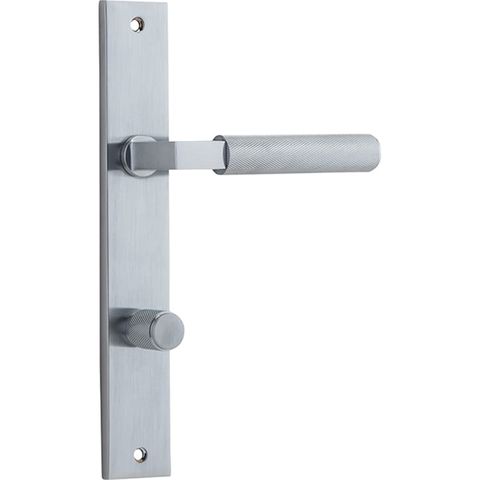 Door TRA12252P85 Lever Brunswick Rectangular Privacy Brushed Chrome