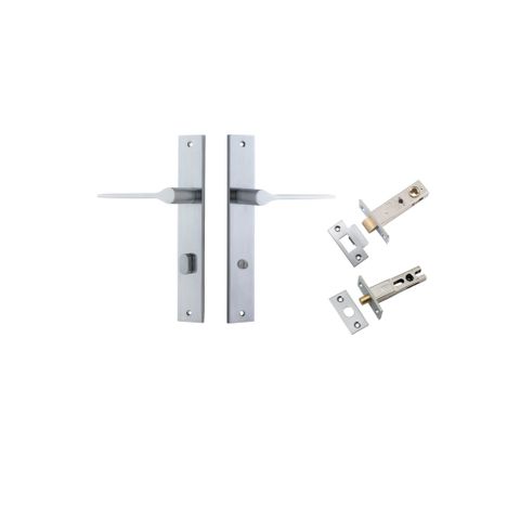 Door TRA12254KPRIV60 Lever Como Rectangular Privacy Brushed Chrome CTC85 Kit