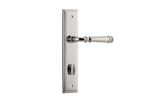 Door TRA14242P85 Lever Verona Stepped Privacy Pn Ctc85mm H240xw50xp59mm