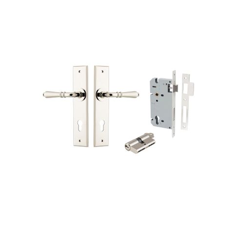 Door TRA14280KENTR60KK Lever Sarlat Chamfered Euro Pair Polished Nickel CTC85