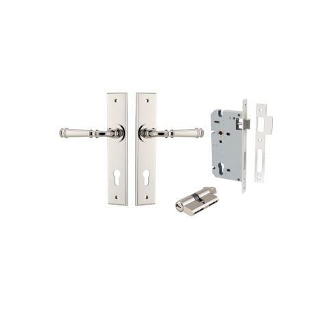 Door TRA14286KENTR60KK Lever Verona Chamfered Euro Pair Polished Nickel CTC85
