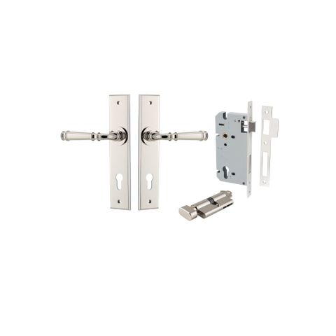 Door TRA14286KENTR60KT Lever Verona Chamfered Euro Pair Polished Nickel CTC85