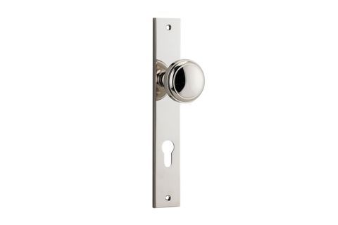 Door TRA14320E85 Knob Paddington Rect Euro Pn Ctc85mm H240xw38xp68mm