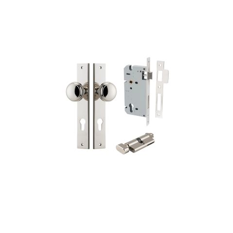 Dr TRA14320KENTR60KT Knob Paddington Rectg Euro Pn CTC85 H240XW38XP68 Entr Kit
