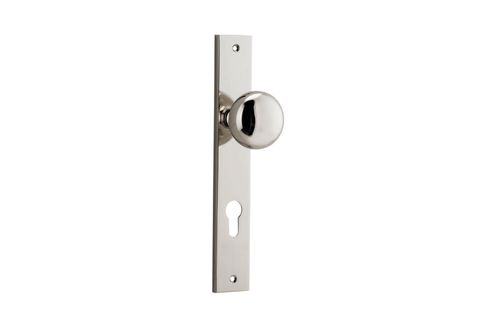 Door TRA14322E85 Knob Cambridge Rect Euro Pn Ctc85mm H240xw38xp67mm