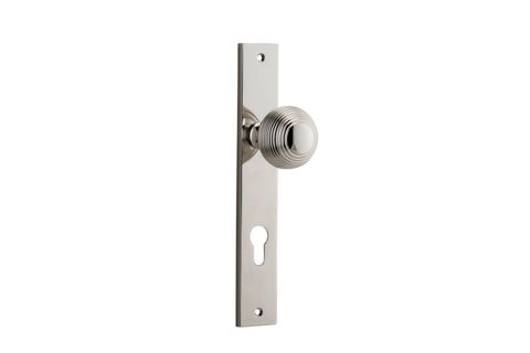 Door TRA14324E85 Knob Guildford Rect Euro Pn Ctc85mm H240xw38xp60mm