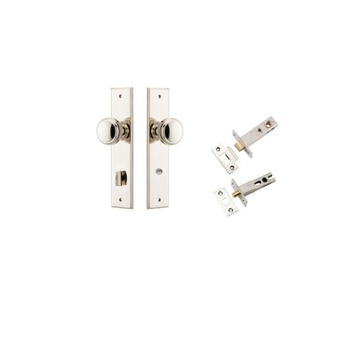 Door TRA14331KPRIV60 Knob Paddington Chamfered Privacy Polished Nickel Kit