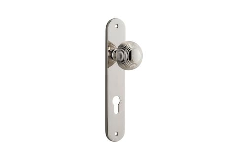 Door TRA14336E85 Knob Guildford Oval Euro Pn Ctc85mm H240xw40xp60mm