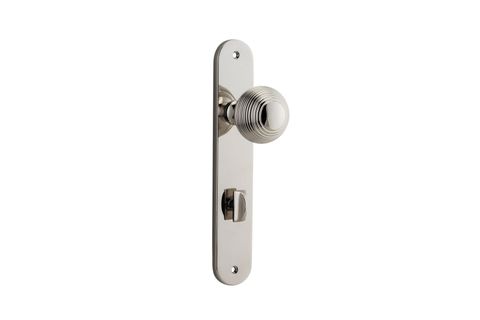 Door TRA14336P85 Knob Guildford Oval Privacy Pn Ctc85mm H240xw40xp60mm