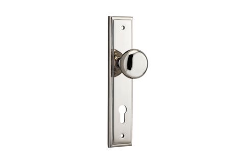 Door TRA14340E85 Knob Cambridge Stepped Euro Pn Ctc85mm H240xw50xp67mm