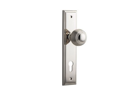 Door TRA14342E85 Knob Guildford Stepped Euro Pn Ctc85mm H240xw50xp60mm