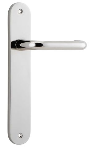 Door TRA14346 Lever Oslo Oval Latch Polished Nickel H240xw40xp57mm