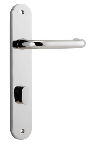 Door TRA14346P85 Lever Oslo Oval Privacy Pn Ctc85mm H240xw40xp57mm