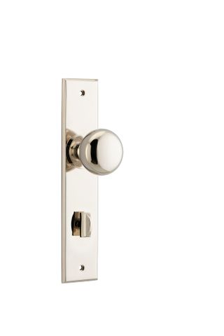 Door TRA14446P85 Knob Cambridge Chamfered Privacy Polished Nickel