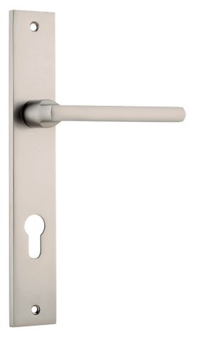 Iver TRA14702E85 Door Lever Baltimore Rectangular Euro Satin Nickel