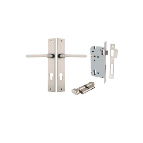 Iver TRA14702KENTR60KT Baltimore Lever Euro Rectangle Entry Kit Cyl/Turn SN
