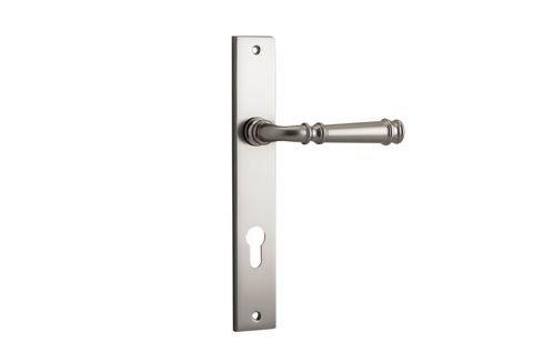 Door TRA14706E85 Lever Verona Rectangular Euro Sn Ctc85mm H240xw38xp59mm