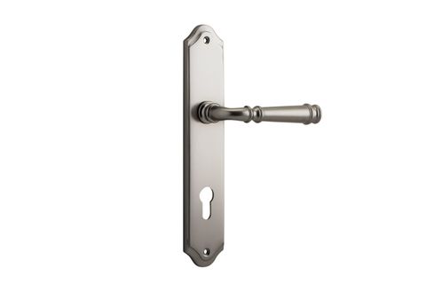 Door TRA14718E85 Lever Verona Shouldered Euro Sn Ctc85mm H240xw50xp59mm