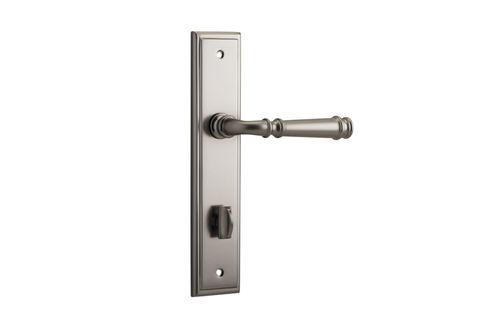 Door TRA14742P85 Lever Verona Stepped Privacy Sn Ctc85mm H240xw50xp59mm