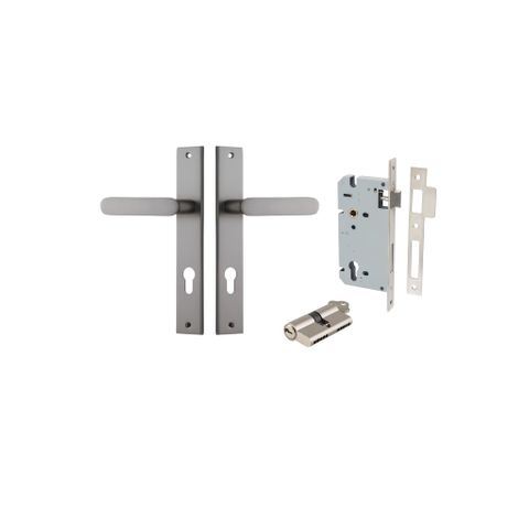 Door TRA14748KENTR60KK Lever Bronte Rectangular Euro Pair Satin Nickel Ctc85mm