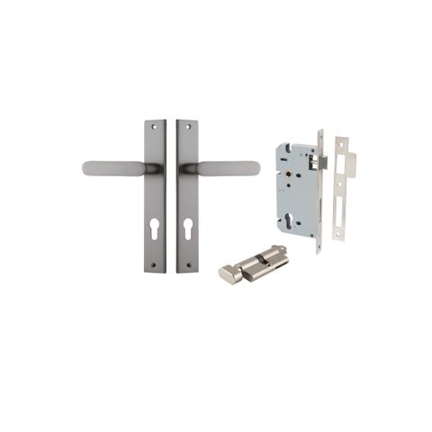 Door TRA14748KENTR60KT Lever Bronte Rectangular Euro Pair Satin Nickel Ctc85mm