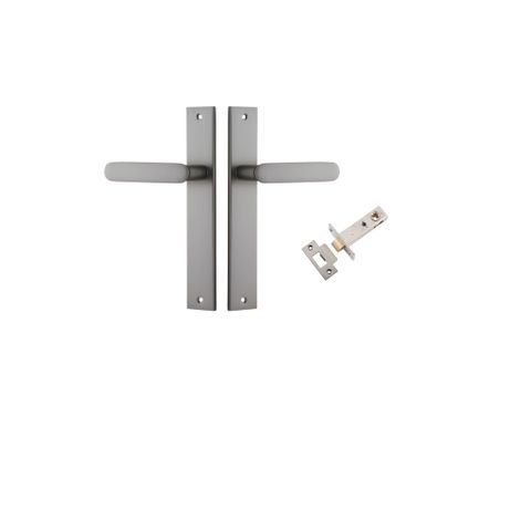 Door TRA14748KPASS60 Lever Bronte Rectangular Satin Nickel Passage Kit