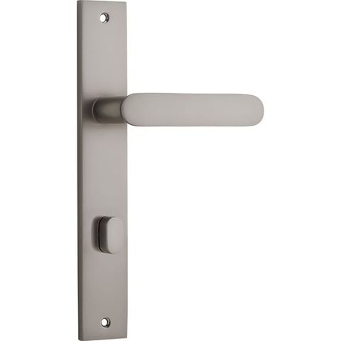 Door TRA14748P85 Lever Bronte Rectangular Privacy Satin Nickel Ctc85mm