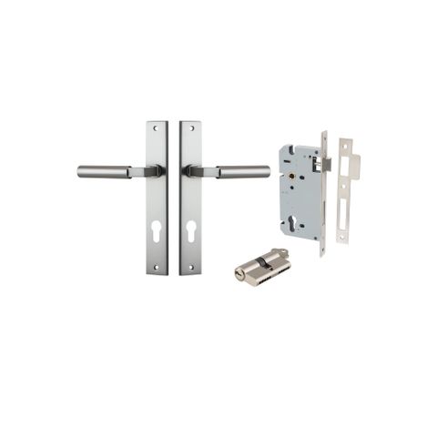 Door TRA14750KENTR60KK Lever Berlin Rectangular Euro Pair Satin Nickel Ctc85mm