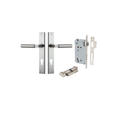 Door TRA14750KENTR60KT Lever Berlin Rectangular Euro Pair Satin Nickel Ctc85mm