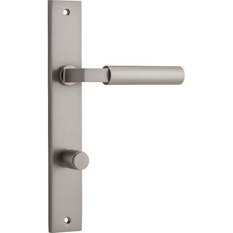 Door TRA14750P85 Lever Berlin Rectangular Privacy Satin Nickel Ctc85mm