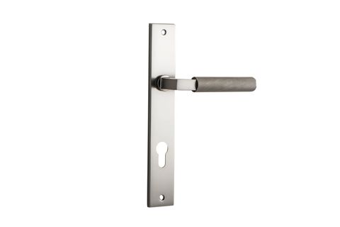 Door TRA14752E85 Lever Brunswick Rectangular Euro Satin Nickel Ctc85mm