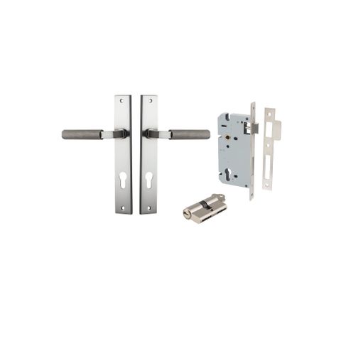 Door TRA14752KENTR60KK Lever Brunswick Rectangular Euro Pair Satin Nickel