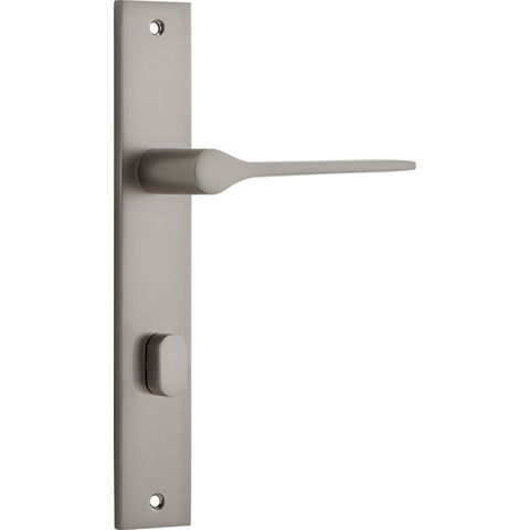 Door TRA14754P85 Lever Como Rectangular Privacy Satin Nickel Ctc85mm