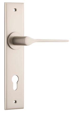 Door TRA14758E85 Lever Como Chamfered Euro Satin Nickel H240xw50xp61mm