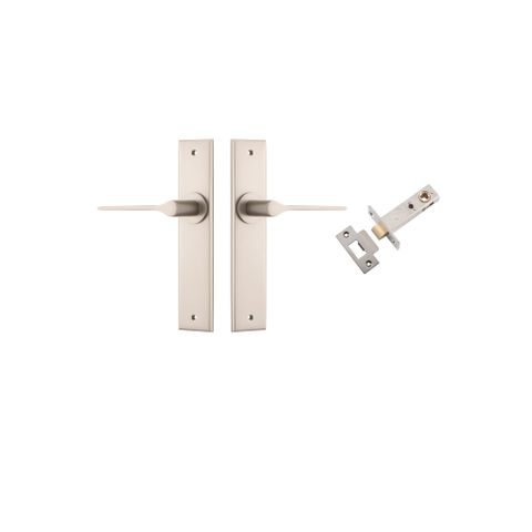 Door TRA14758KPASS60 Lever Como Chamfered Satin Nickel L119xp61mm Pass Kit