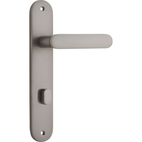 Door TRA14764P85 Lever Bronte Oval Privacy Satin Nickel Ctc85mm H237XW40