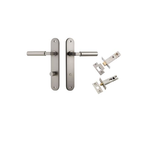 Door TRA14766KPRIV60 Lever Berlin Oval Privacy Satin Nickel Ctc85mm Kit
