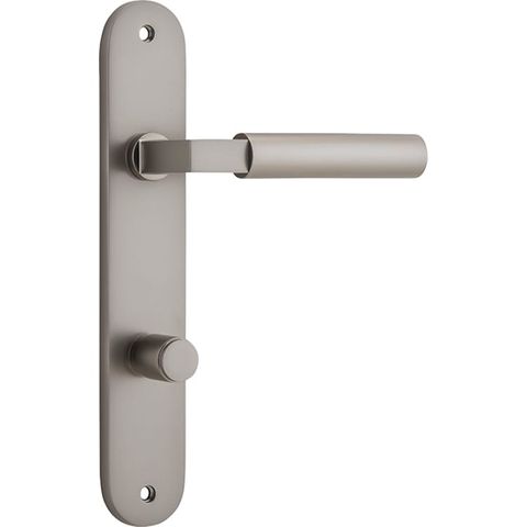 Door TRA14766P85 Lever Berlin Oval Privacy Satin Nickel Ctc85mm H237XW40