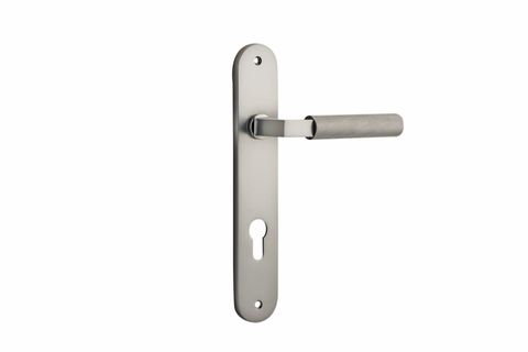 Door TRA14768E85 Lever Brunswick Oval Euro Satin Nickel Ctc85mm