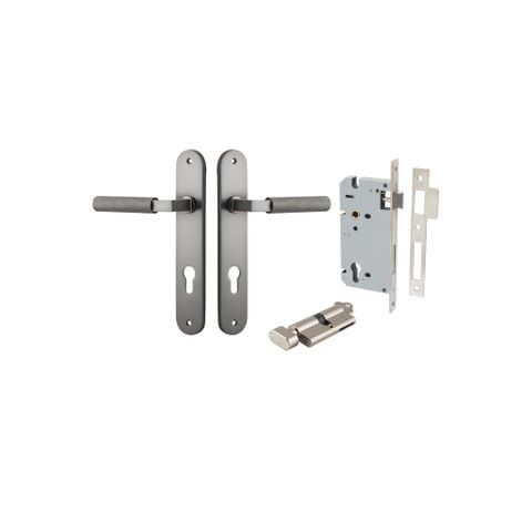 Door TRA14768KENTR60KT Lever Brunswick Oval Euro Pair Satin Nickel Ctc85mm