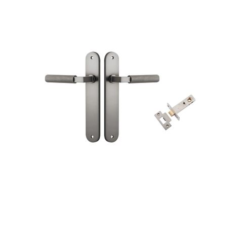 Door TRA14768KPASS60 Lever Brunswick Knurled Oval Satin Nickel L120xp57mm