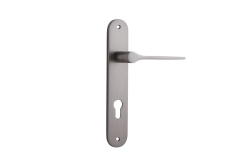 Door TRA14770E85 Lever Como Oval Euro Satin Nickel Ctc85mm H240XW40XP59