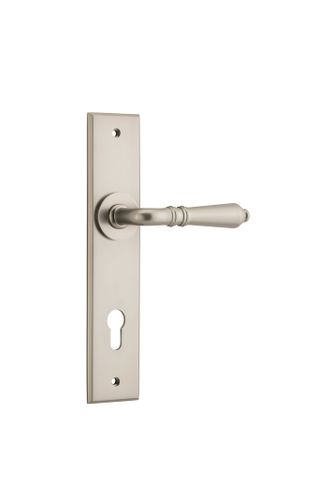 Door TRA14780E85 Lever Sarlat Chamfered Euro Satin Nickel H240xw50xp55mm