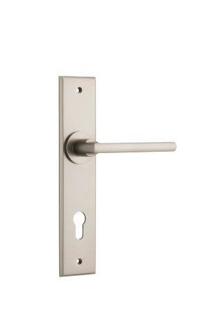 Iver TRA14782E85 Door Lever Baltimore Chamfered Euro Satin Nickel