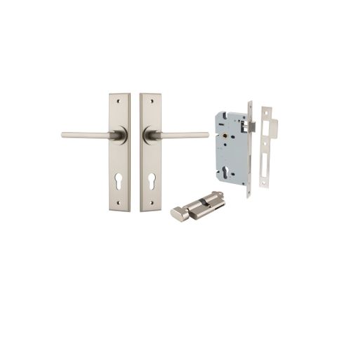 Door TRA14782KENTR60KT Lever Baltimore Chamfered Euro Pair Satin Nickel CTC85