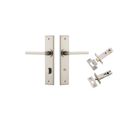 Door TRA14782KPRIV60 Lever Baltimore Chamfered Privacy Satin Nickel CTC85 Ki