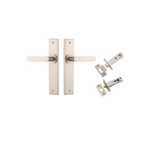 Door TRA14784KPRIV60 Lever Bronte Chamfered Privacy Satin Nickel CTC85 Kit