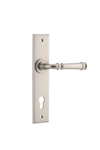 Door TRA14786E85 Lever Verona Chamfered Euro Sn Ctc85mm H240xw50xp59mm